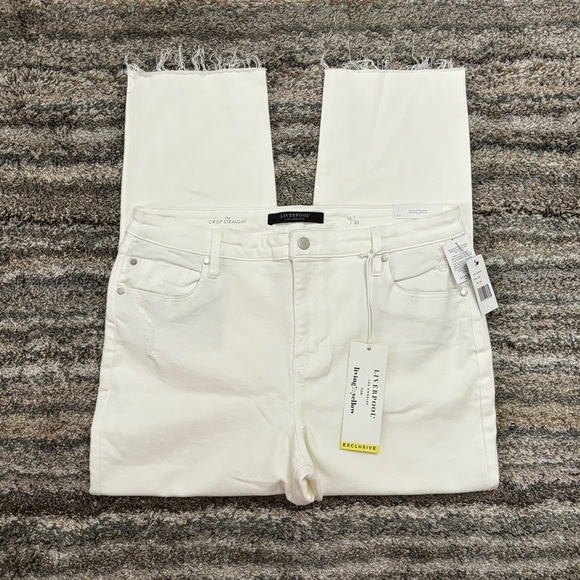 Liverpool Cropped Straight Leg Jeans Sz 16/33 NWT | Liverpool Straight Leg Jeans - Picture 1 of 12